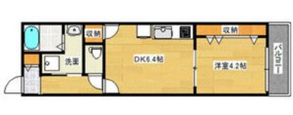 長田駅 徒歩1分 2階の物件間取画像